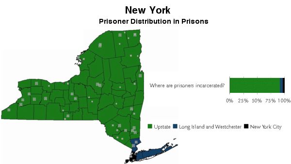New York State's distribution of prisons and prisoners | Prison Policy